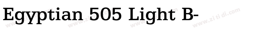 Egyptian 505 Light B字体转换